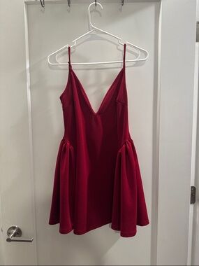 Red Spaghetti-Strap Dress - Brand: